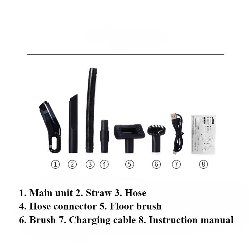 Wireless Car Vacuum Cleaner Strong Cordless Cleaner Suction Handheld Auto Vacuum Home Car Dual Use Mini Vacuum Cleaner Appliance