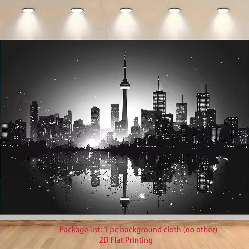 

2D Toronto CN Tower Backdrop for Corporate & Urban Themed Photoshoot 47.2x31.5inch/120*80cm