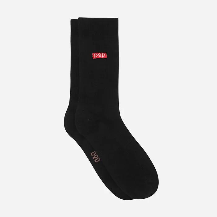 Tent Wappen Wool Crew Socks (BLACK)