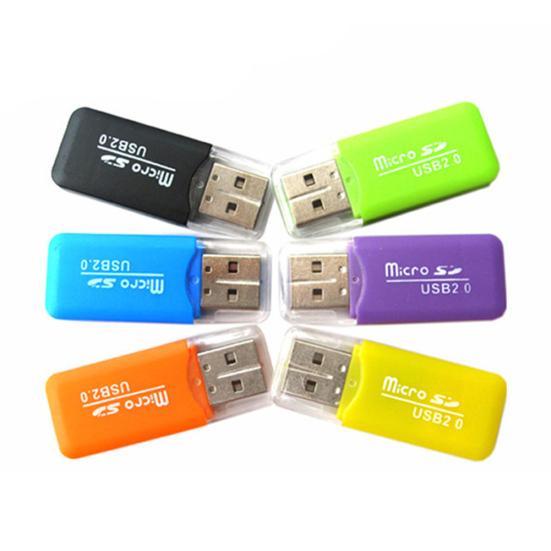 Portable USB 2.0 TF T-Flash Memory Card Reader Adapter for PC Laptop Computer