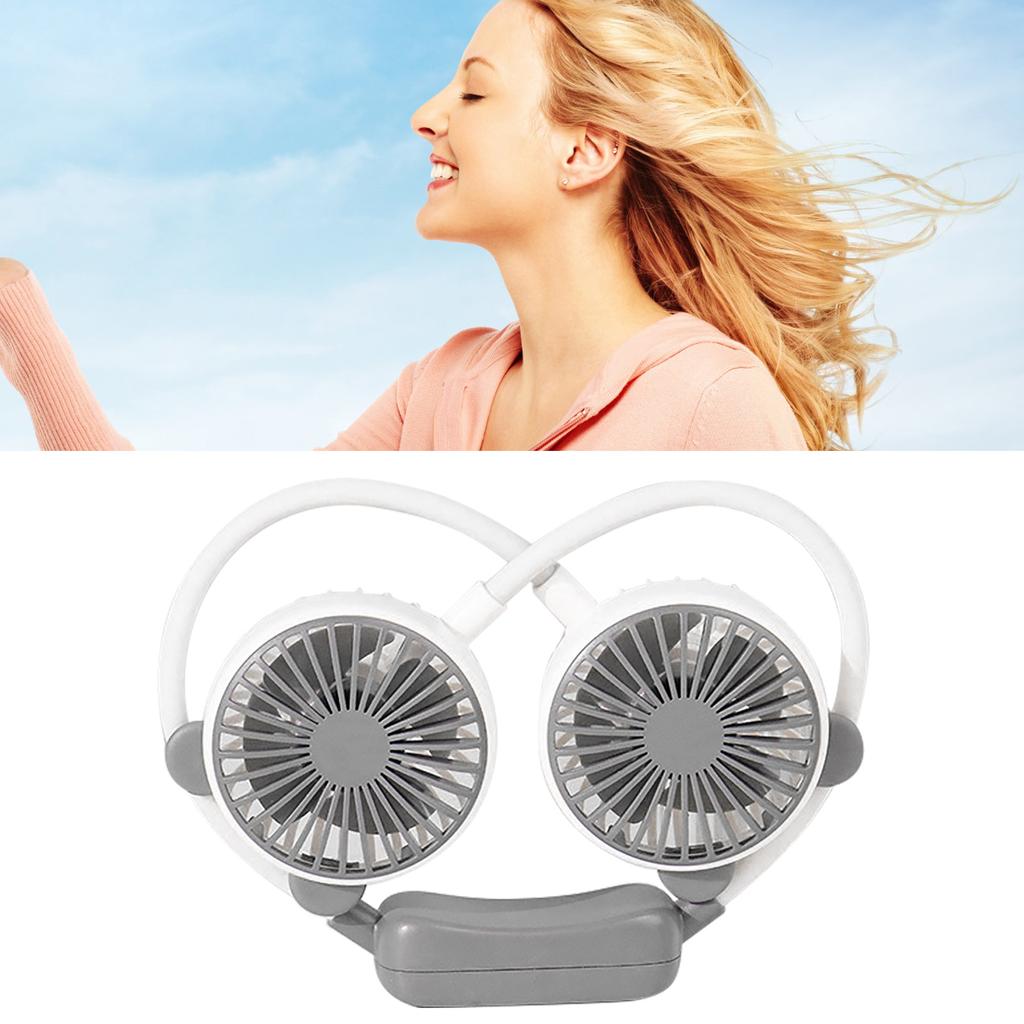 Portable Neck Fan Bendable Wearable USB Rechargeable Hand Free Mini Hanging Fan for Office Travel
