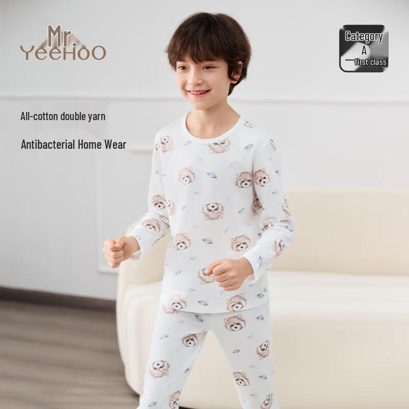 YEEHOO 7A Antibacterial Pure Cotton Kids Pajama Set