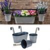 3 Pieces Hanging Flower Pots Plant Garden Decor Home Decoration Fence Planters Wall