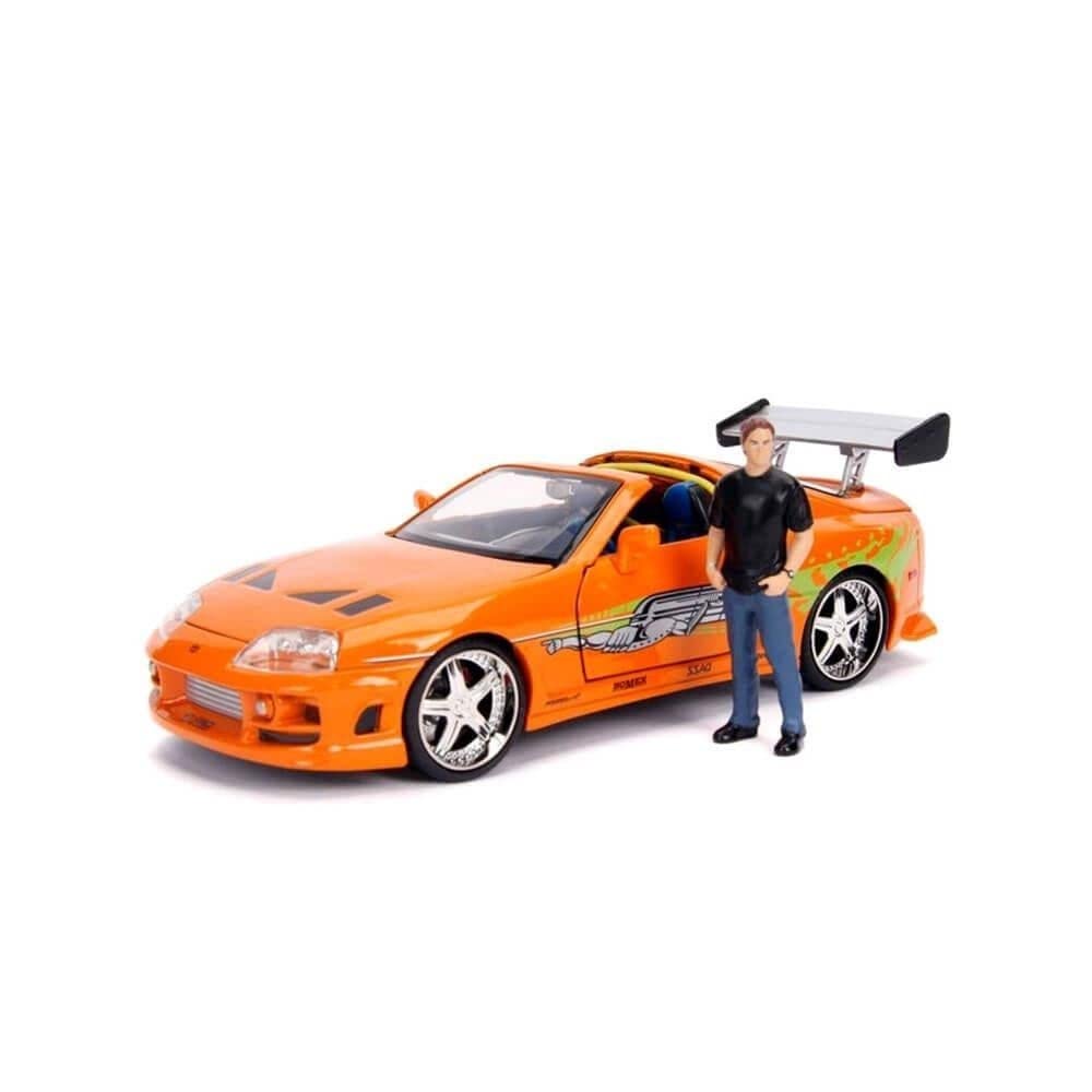 1:24 F&F Brian's Toyota Supra with Braian O'Coner Fast and Furious Diecast Car