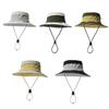 Hat Adjustable Size Waterproof Outdoor Sun Protection Hat with Windproof Buckle Patchwork