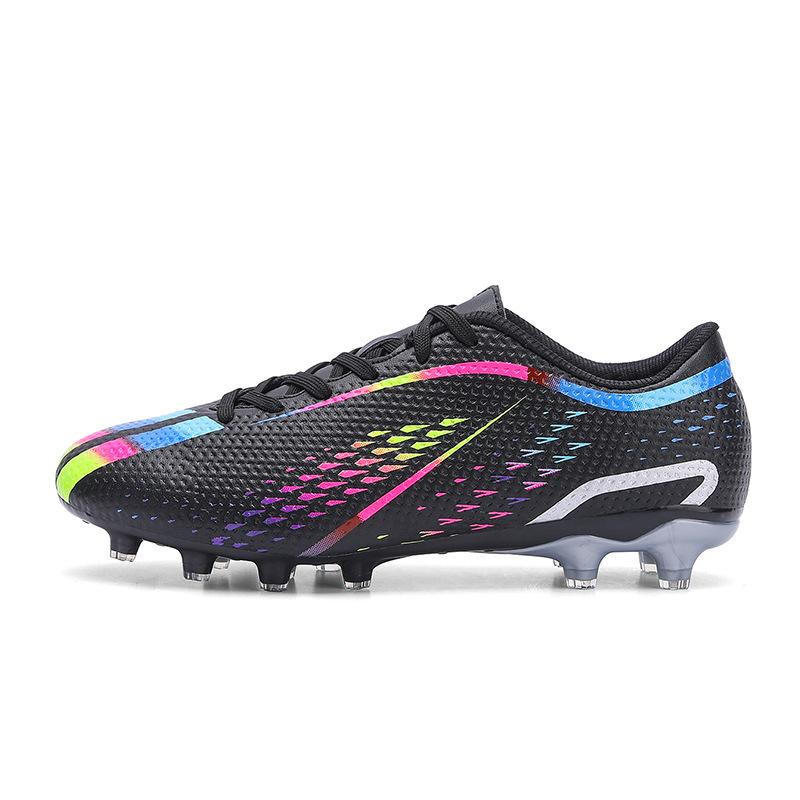Training Football Shoes Low Top Nails Leather Foot Shoes Artificial Turf Student Nails Male Female Teens