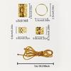 41pcs Alloy Braid Hair Extension Rings - DIY Hollow Hair Accessories