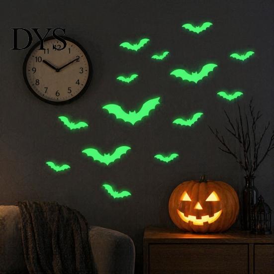Luminous Bat Decorations for Home Halloween Glow in The Dark Wall Stickers, Ghost Hand And Party Background Supplies Decals, Horror Theme Removable