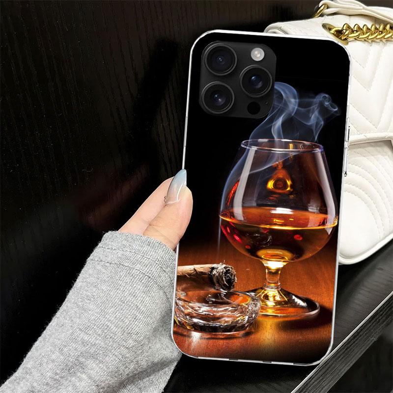 

Кейс для iPhone 17 Air 16 16E 15 14 11 Pro Max с рисунком Сигара Виски Лед Мягкая Защитная Крышка для Телефона 12 13 Mini 7 SE 2020 8 Силикон Черный Ca iPhone 7(8)SE