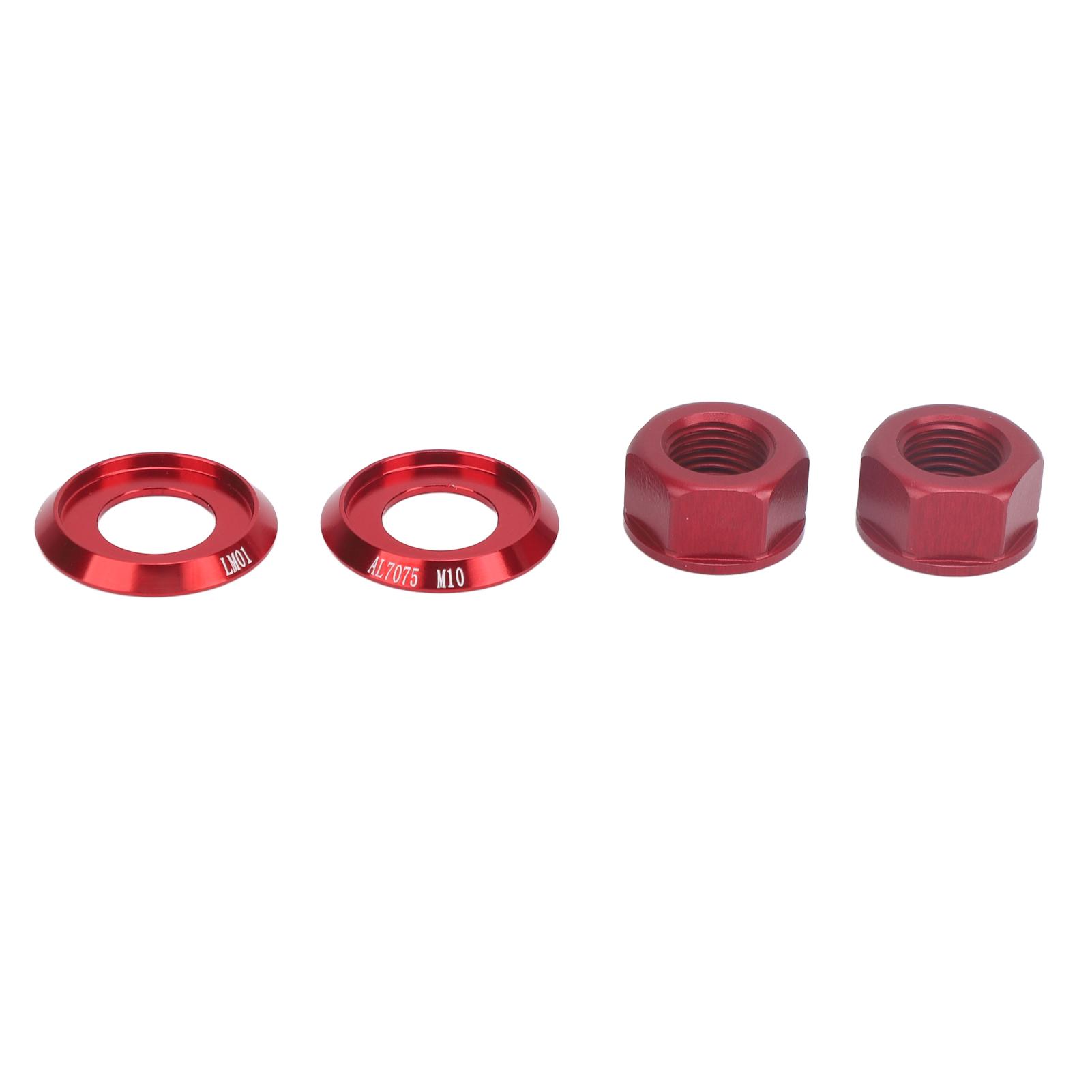 

2PCS Hub Nut M10 1.0 Aluminum Alloy Replacement Wheel Hub Nut Screw for Fixed Gr Bike Mountain Bike Road Bike