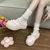 College Style Jk Platform Bow Shoes Women's Single Shoes Sweet Loli 2025 New Platform Heightening Lolita Women's Shoes