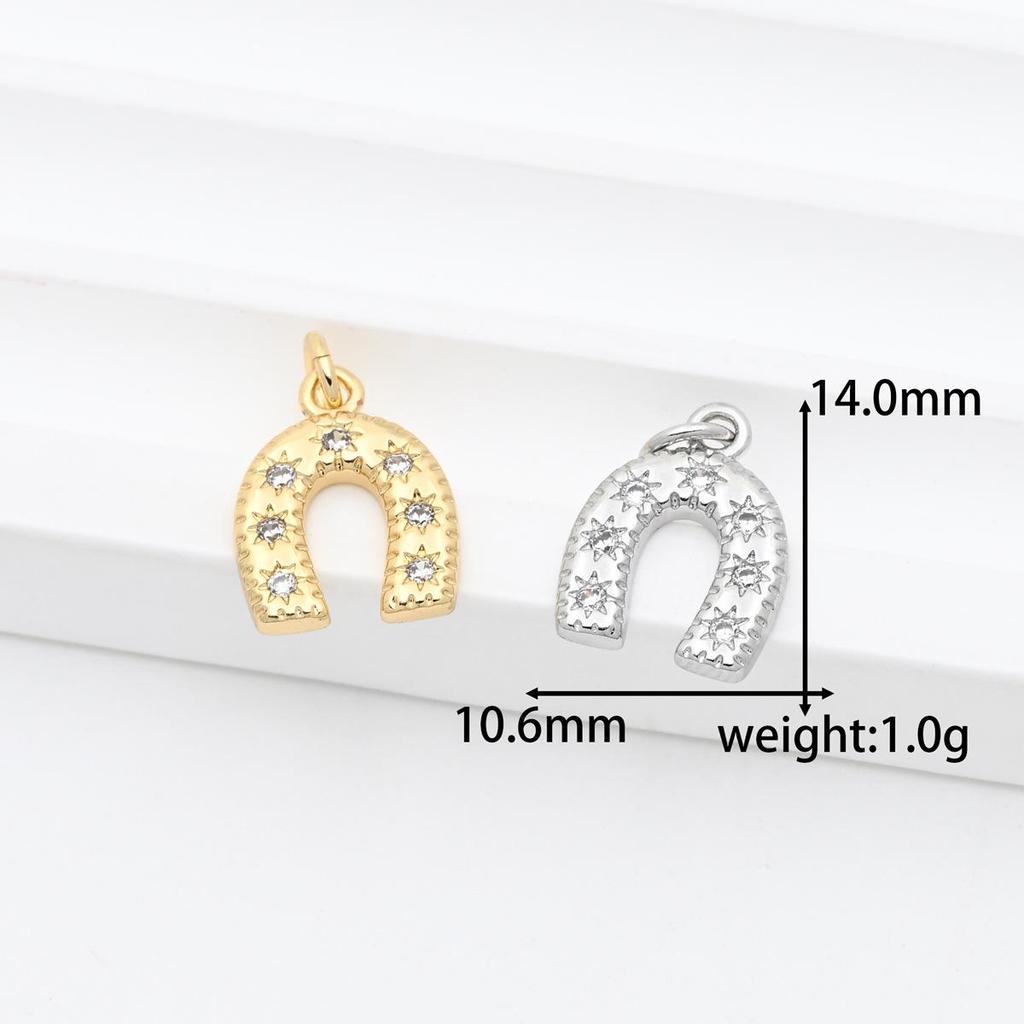 Gold-Plated Horseshoe Print Necklace