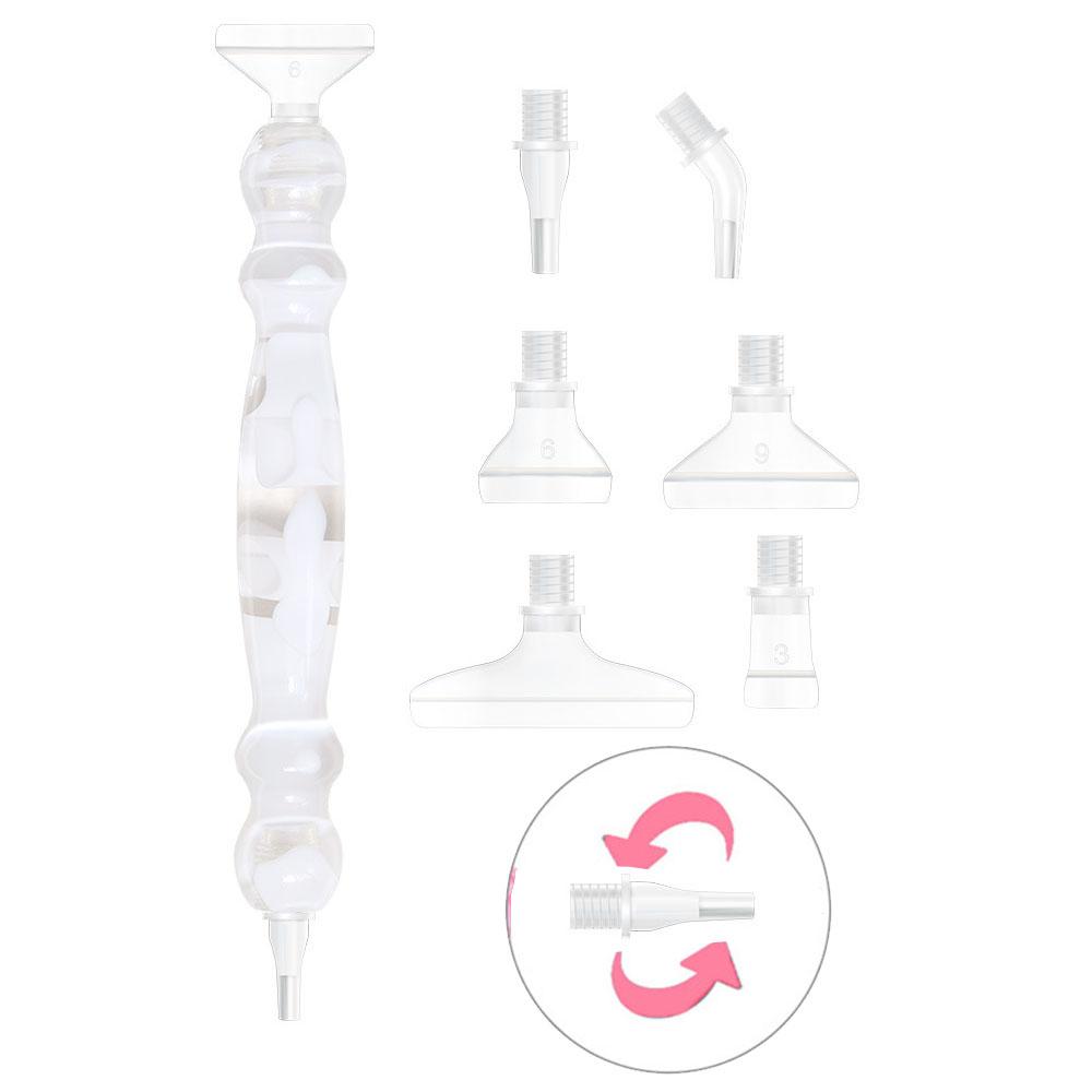 DIY Diamond Art Tools Drill Pen New resin pen with threaded design, replaceable multiple tips Diamond painting accessories