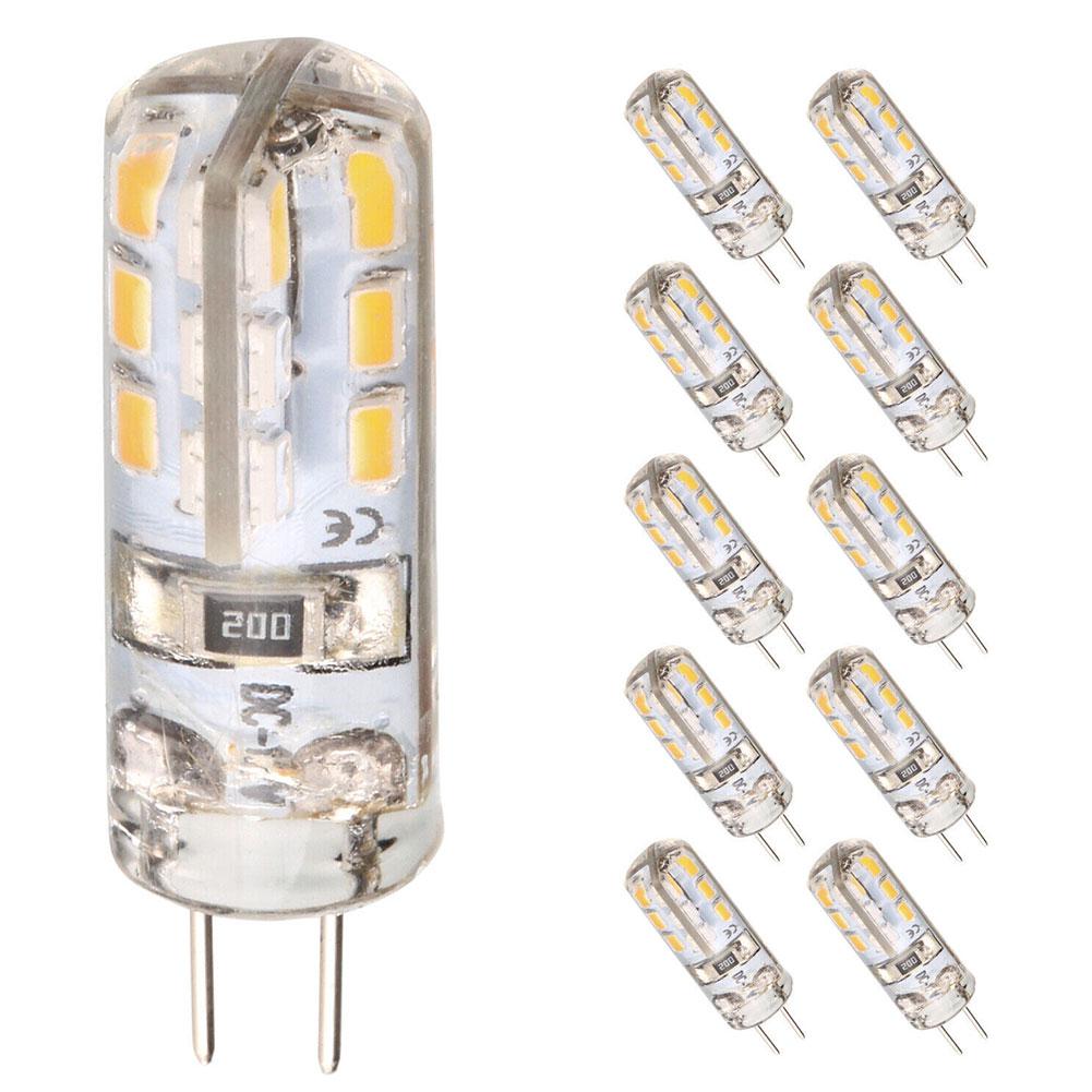 10pcs G4 Led Bulb 1.5/3W 24led 12V AC220V 3014SMD Saving Mini Silicone Warm Lamp 360LM Halogen For Home Chandelier Light