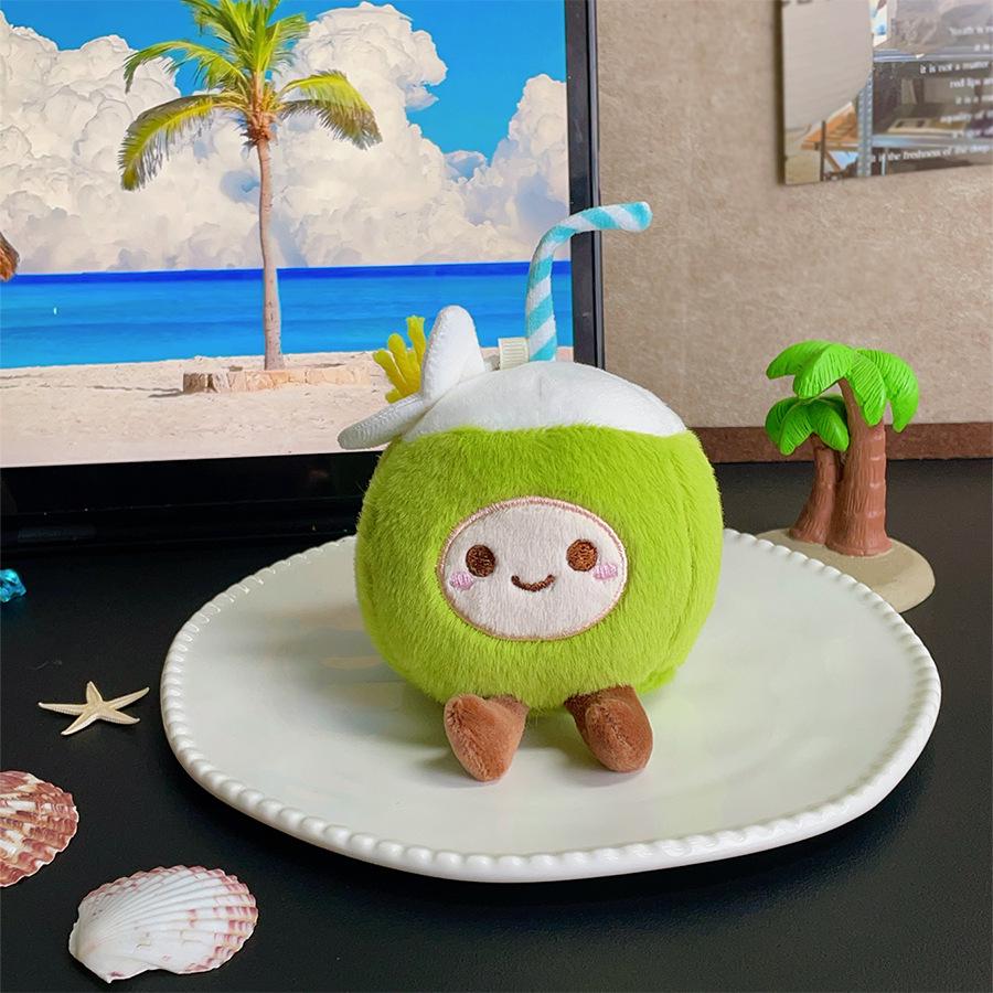 Очаровательный плюшевый брелок в виде пингвина: Милый и креативный брелок-подвеска в подарок 17cm кокосовый/зелёный