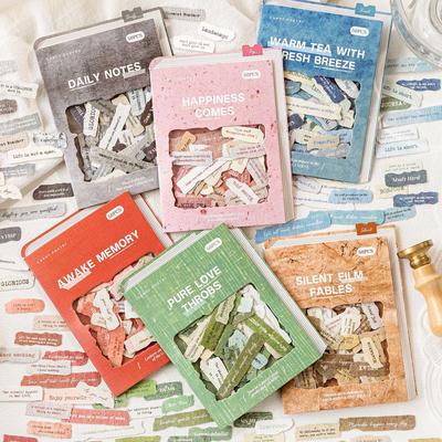 Heartfelt Sugar Poetry Stickers: Fragmented Series for Journals and DIY Collage