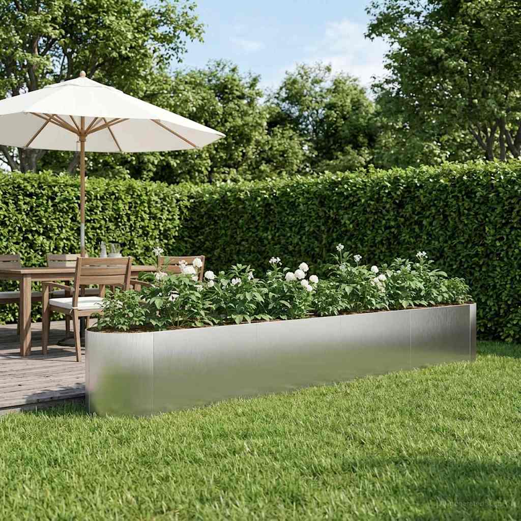Raised Garden Bed for Outdoor Use Stainless Steel 380 X 40 X 40 Cm Steel