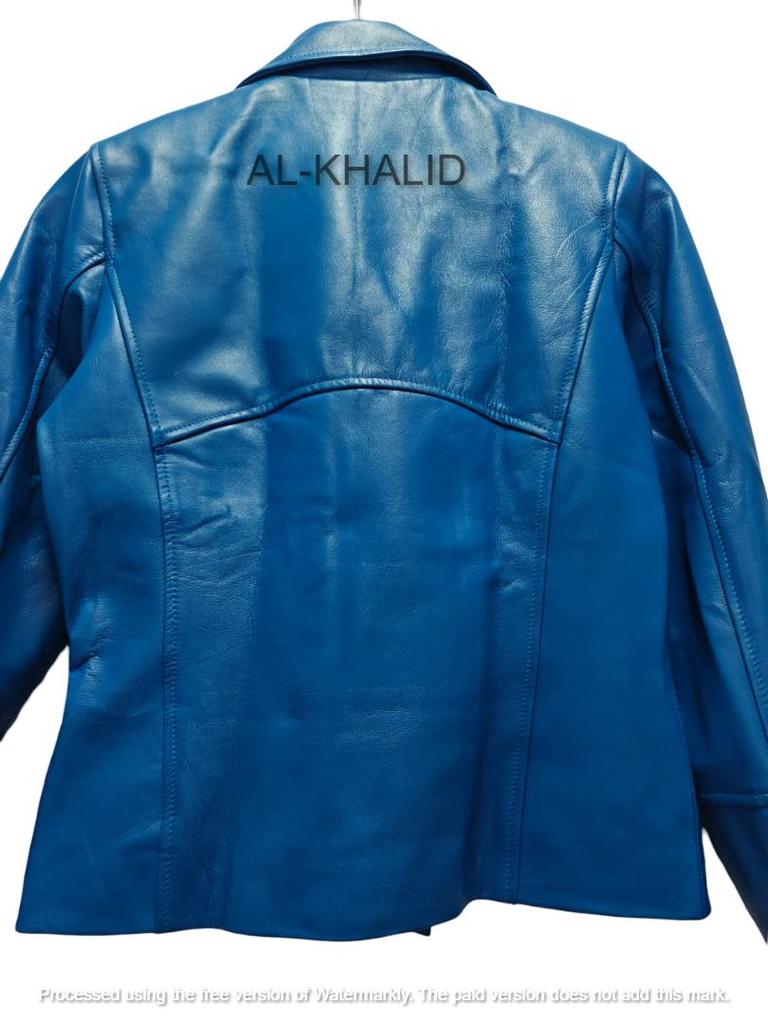 BLUE New Women's Leather Jacket Genuine Lambskin Leather Handmade Biker Style