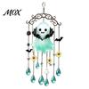 Alloy Chain Wind Chime Halloween Ghost Decoration, Vintage Sun Catcher with Faux Crystal Hanging Ornament Drops Tassels, Acrylic for Holiday