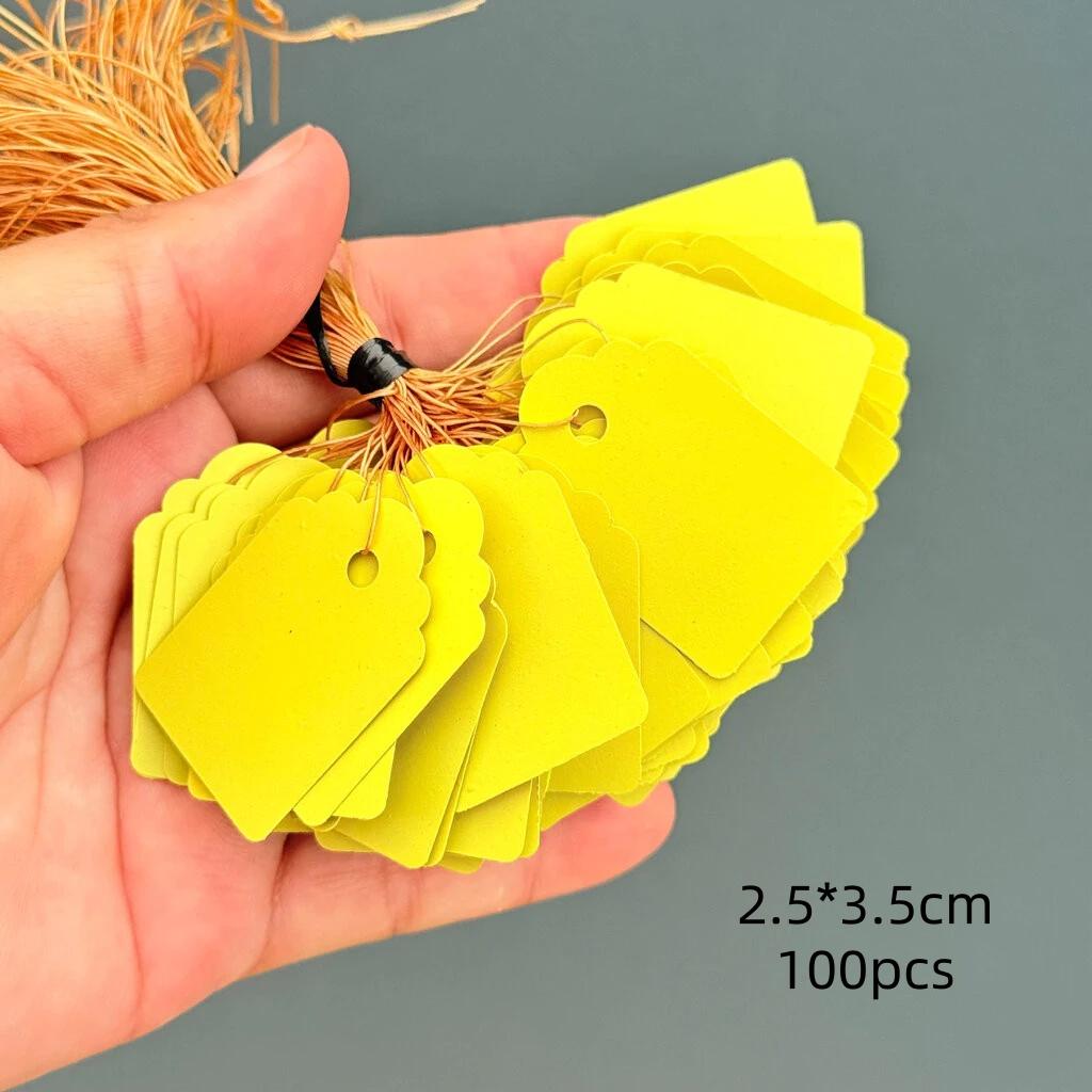 

100pcs Hanging Tree Name Signs Colorful Paper Label Tags Plant Pot Label Card Handmade Wedding Favors Craft Gift Hang Tag