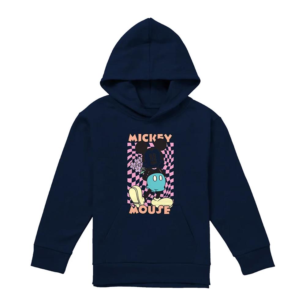 Disney Childrens/Kids Mickey Mouse Warp Check Pullover Hoodie