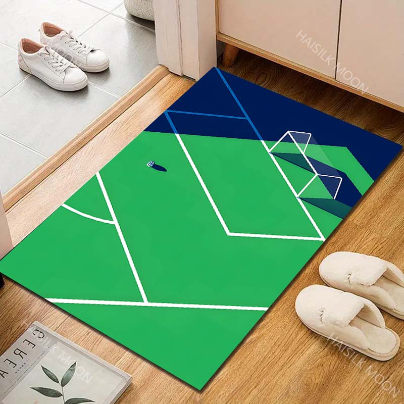 Football field and goal Print Carpet Rug for Living Room Bedroom Sofa Doormat Home Decor Non-slip Floor Mat