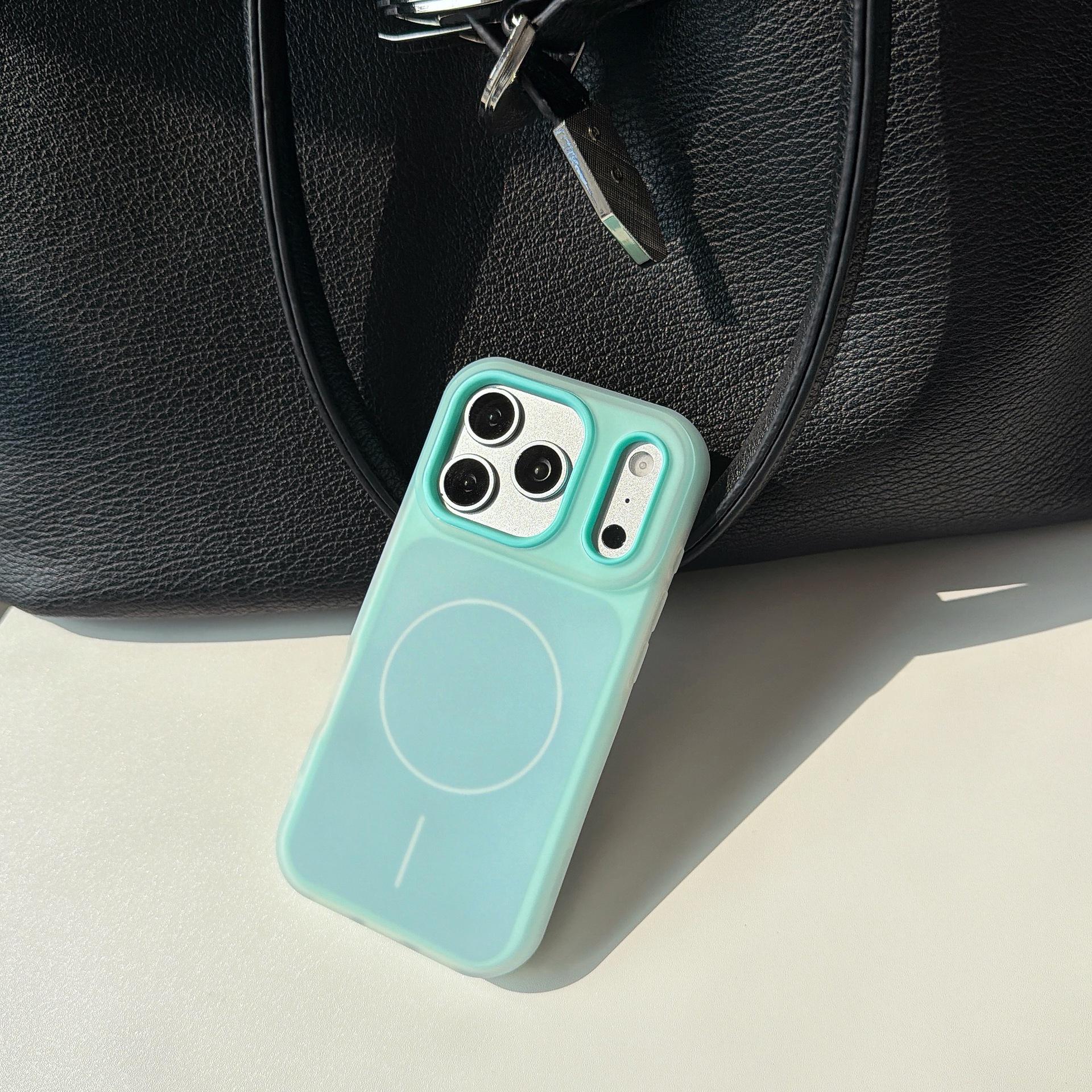 

Compatible with iPhone 17 Pro Max: 2-in-1 Magnetic Dual-Color Jelly Case, Apple 16 Drop-Proof Protective Cover. 15 Plus озеро зелений колір