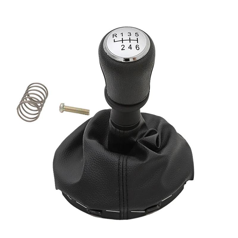 5/6 Speed Integrated Gear Shift Knob & Dust Boot for VW T5 T5.1 GP 2003-2011 - Van Transmission Lever, Durable Car Accessories