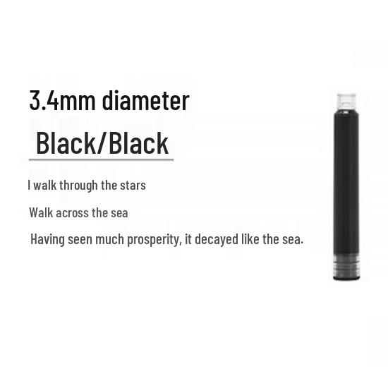 Replaceable Calligraphy Fountain Pen Cartridges, 3.4mm, Posture Correction, Blue/Black/Red Ink