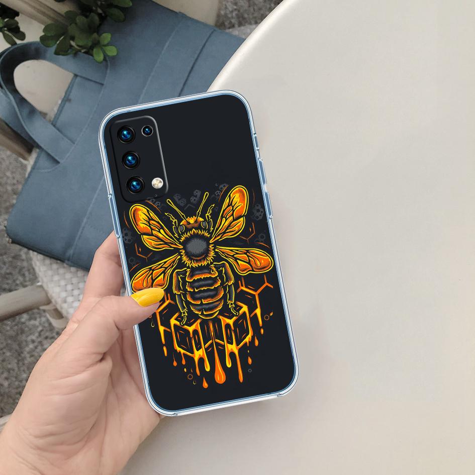

QT8 Art Bees Cartoon Phone Case for Motorola Moto G14 G31 G32 G34 G73 G71 G72 G24 G84 G85 G62 E32 E22S G7 E7 Play Plus Power Moto G24 Power