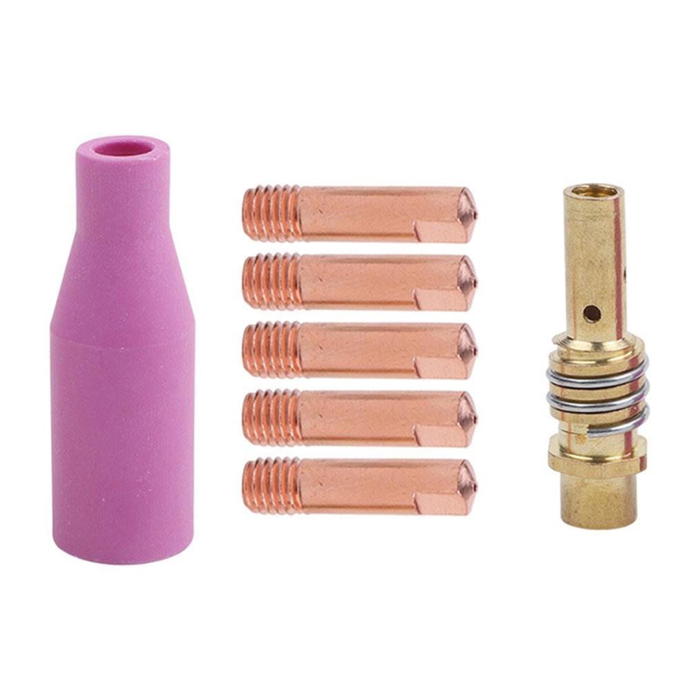 7PCS Welding Tips, For 15AK For MIG Welding Torch Accessories Kit 0.6-1.2mm Tips Welding Equipment Accessories