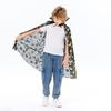 Kids Fantasy Cape Cosplay Costume 2024 Halloween Performance Wear Cloak Batman Superman Style Black One Size