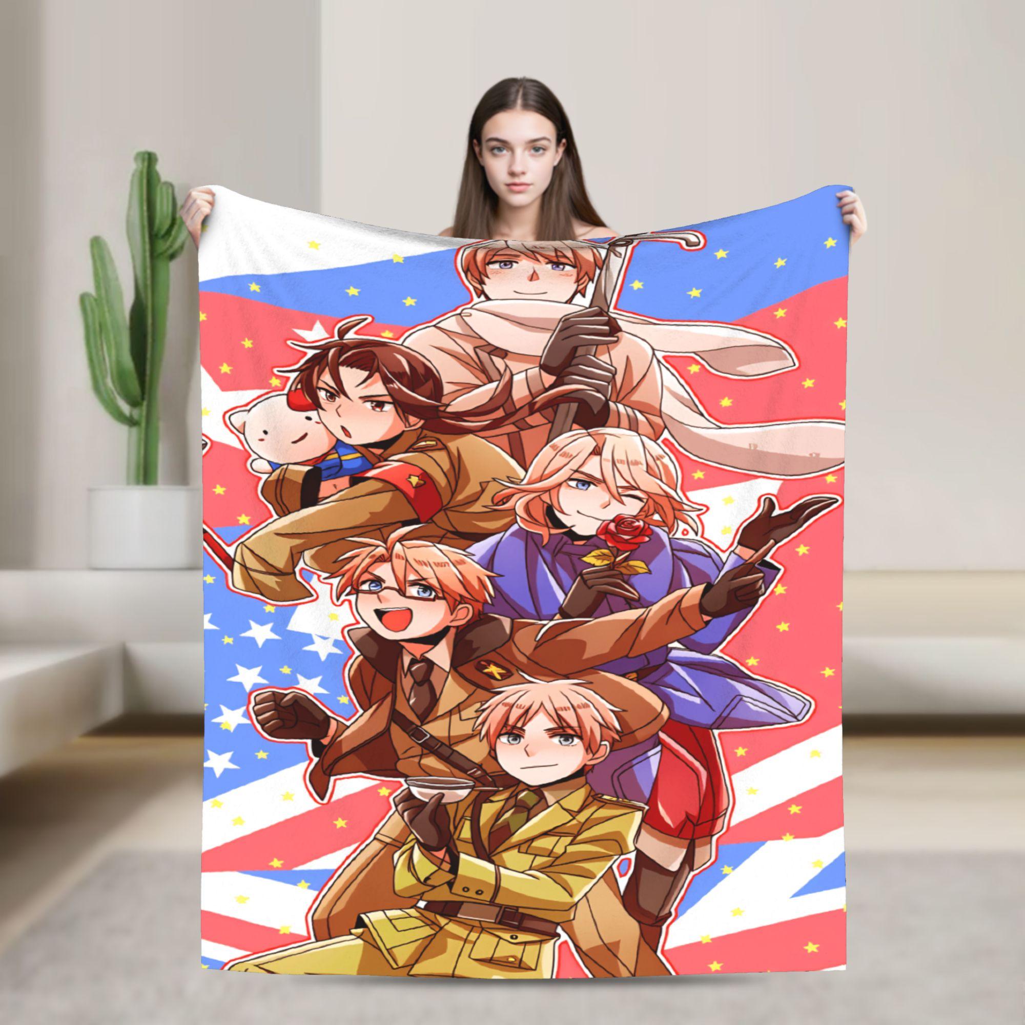 Dunika Chen Unisex Aph Hetalia Anime Blanket Soft Throw Blanket Spring Adults Child Outdoor Travel Office Bedspread