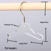 Transparent Acrylic Lingerie Hanger with S-Shaped Hook for Clothes, Fabrics, and Children's Wear.