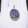 Abalone Shell Gemstone Handmade 925 Sterling Silver Natural Abalone Shell Pendnat Oval Design Pendant Abalone Shell Jewelry For Gifts