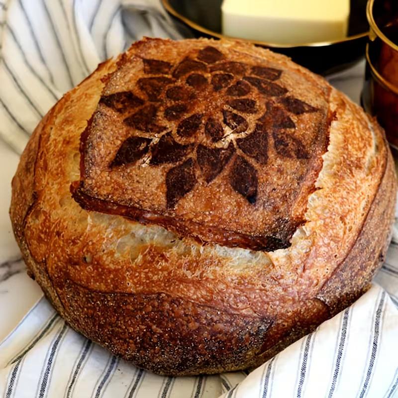 9-Piece Reusable Bread Baking Template, 5.9 X 5.9 Inches - For Artistic Decoration, Baking Decoration Template
