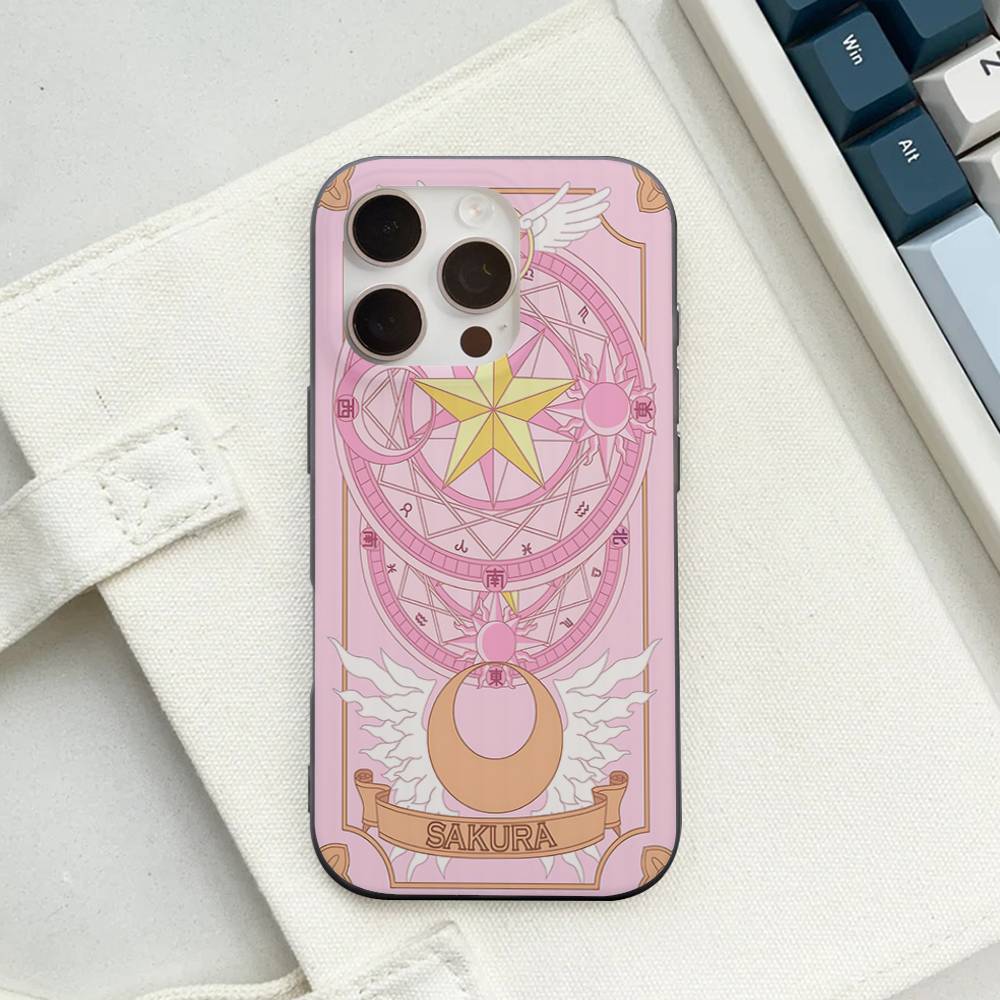 Anime C-CardcaptorS S-Sakura For IPhone 17 16 15 14 13 12 11 Pro Max Plus Pro Corrugated Shockproof Matte Phone Cover