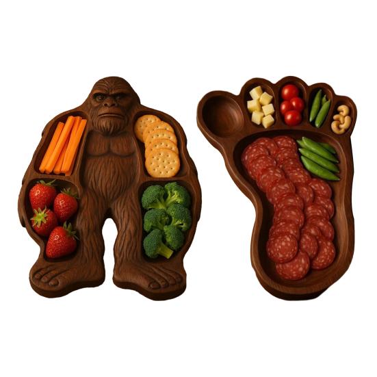 Fußförmige Charcuterie-Platte Käse Wurstwaren Obst Serviertablett Dinnerplatte am Meer Party-Snackhalter