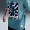 Nike Max 90 Swoosh Cotton Loose Breathable Short Sleeve T-Shirt Men Tops Smoky-Blue HJ3673-006