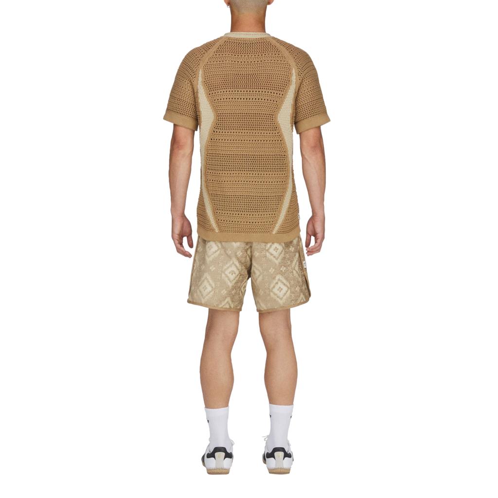 adidas AOP X CLOT Shorts By EDC Warm Sandstone Unisex Bottoms Tan KE7068