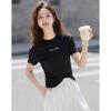 Demana Women's Breathable Lyocell Letter Print T-Shirt