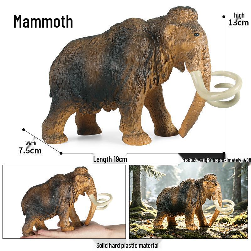 Animal Model Simulation Toy: Woolly Rhinoceros, Dunkleosteus, Deinotherium, Mammoth, Smilodon, Thunder Bird
