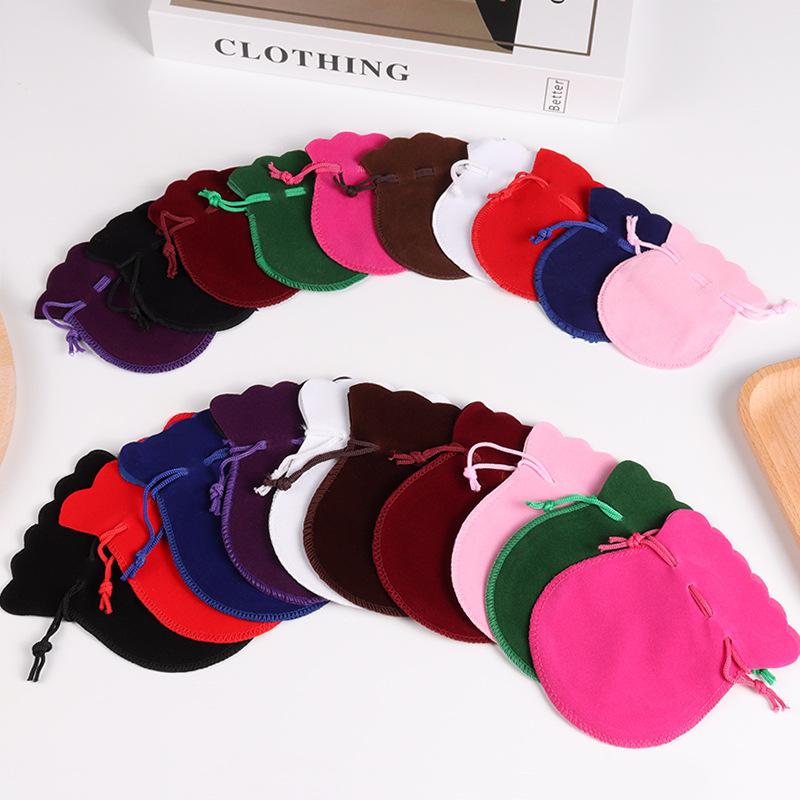 Gourd-Shaped Velvet Gifts Bags Colorful Drawstring Jewelry Bags Storage Pouches For Wedding Christmas Party Gifts Packaging Bags