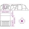 Tunnel Tent for 5 Persons Grey and Orange Waterproof