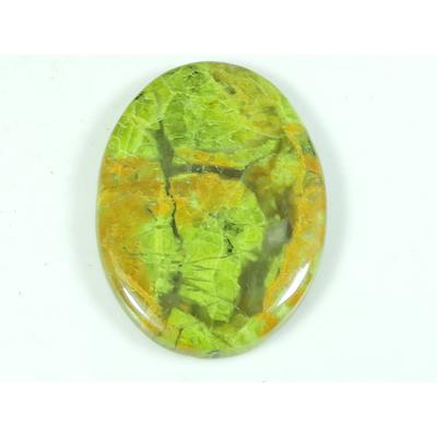 27X37X05 MM Natürlicher Grüner Opal Ovale Form Cabochon Loser Edelstein 41Cts. SK-4738