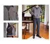 Men's Retro Houndstooth Zipper Jacket - Autumn/Winter Casual Waist-Cinching Lapel Design
