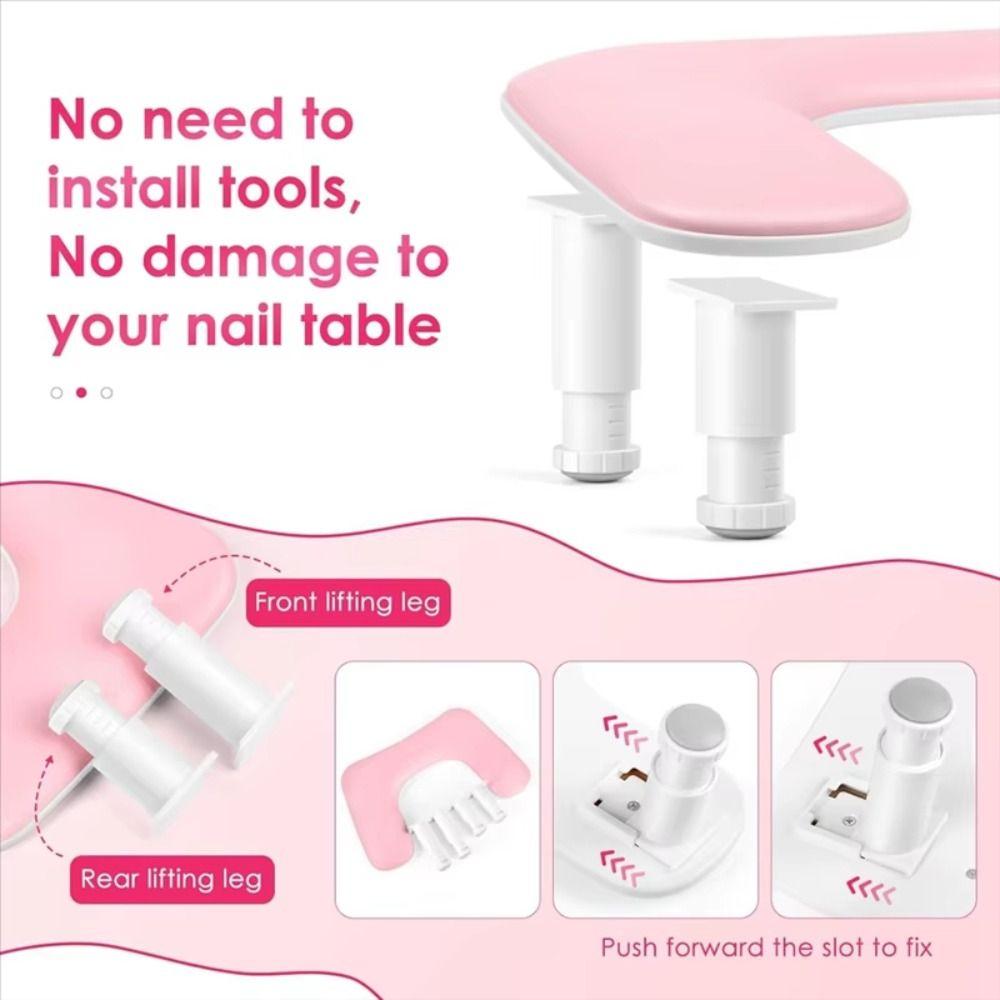 Ergonomic Nail Arm Rest Cushion Rotating Lifting Nail Art Hand Cushion Soft Nail Pillow  Nail Salon