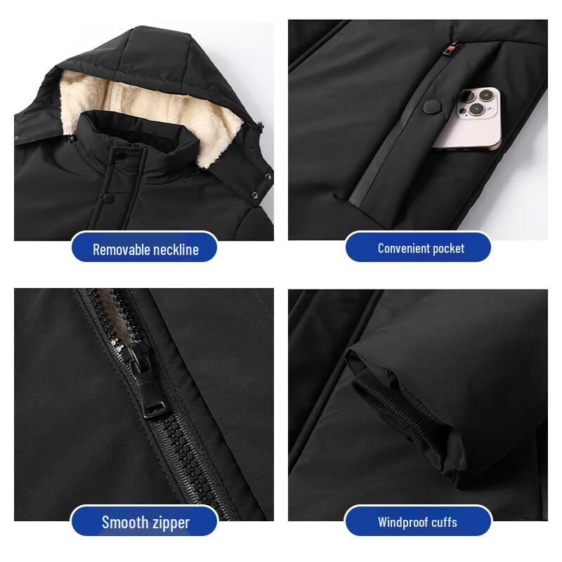 JEEP Men's Lambswool Lined Hooded Winter Puffer Jacket