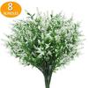 8 Bundles 35CM Artificial Lavender Flowers Fake Plant Outdoor Decoration Wedding Table Flower Arrangement DIY Green Fake Plant