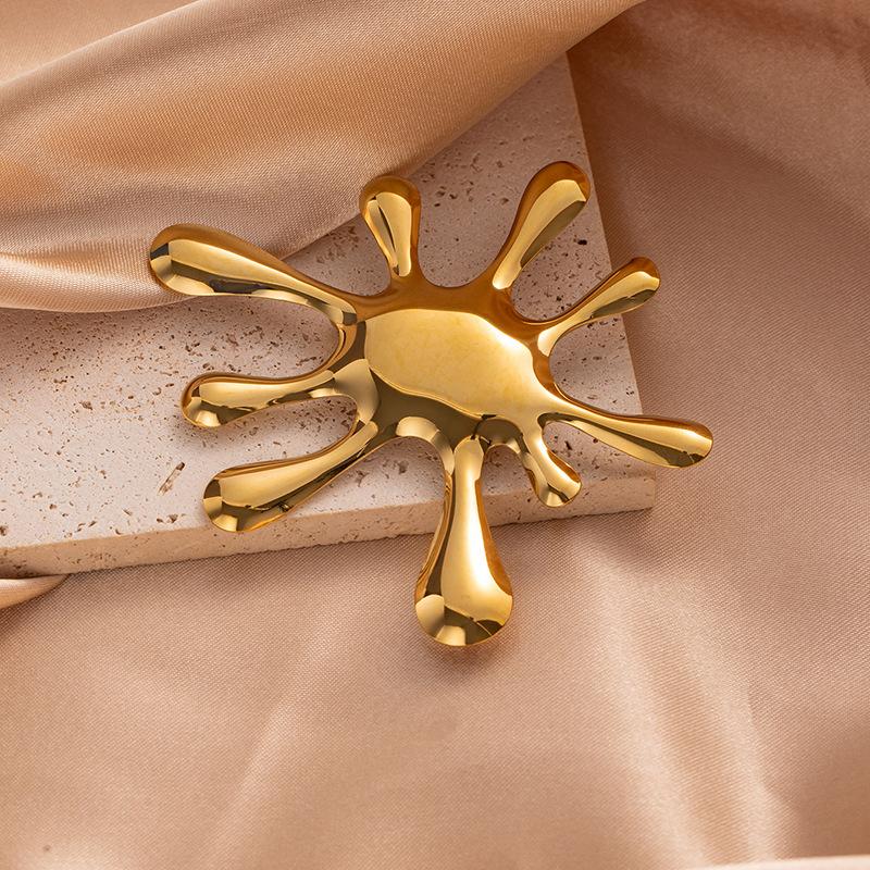 Thousands Of Calls Half Face Anti-Light Stainless Steel Brooch Collection Wind Halloween Texture Titanium Steel Pin